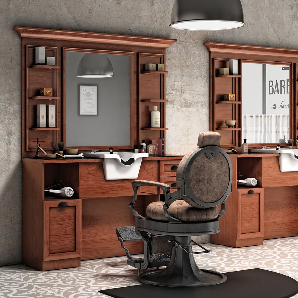 JULES BR - Coiffeuse Meuble Barbier ambiance - Malys Equipements