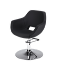 Fauteuil Coiffure LORE R base ronde de profil - Mobilier de coiffure - Meuble de coiffure - Malys Equipements