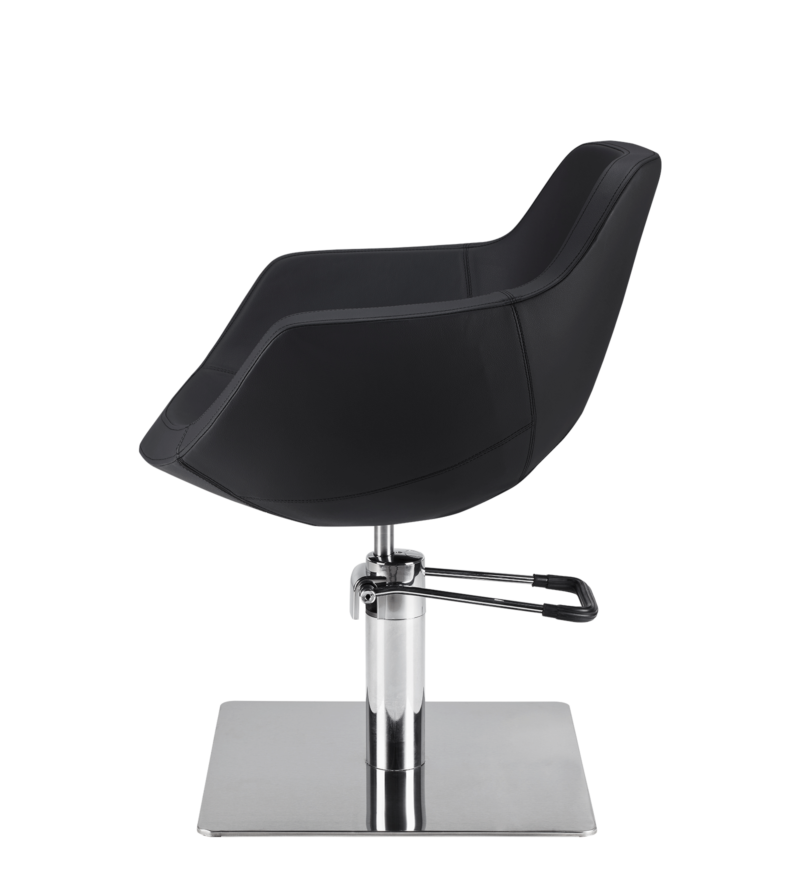 Fauteuil Coiffure LORE S base carrée de profil - Malys Equipements