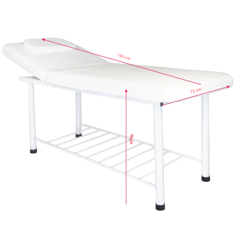 BASICA XL Table de soins esthétiques Fixe - Dimensions - Malys Equipements