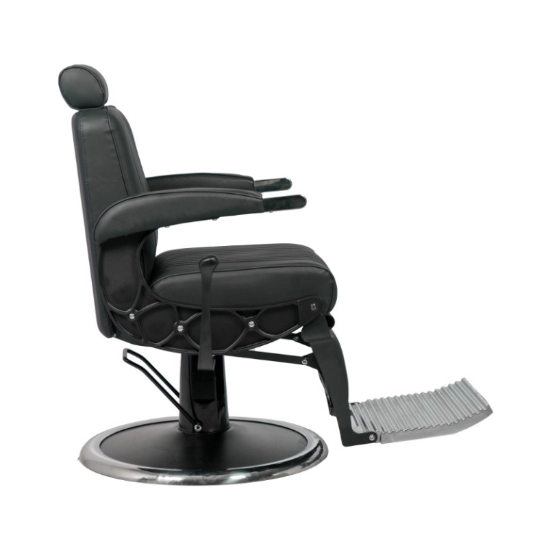 OSCAR BLACK Fauteuil Barbier - côté - Mobilier Barbier - Meuble Barbier - Malys Equipements