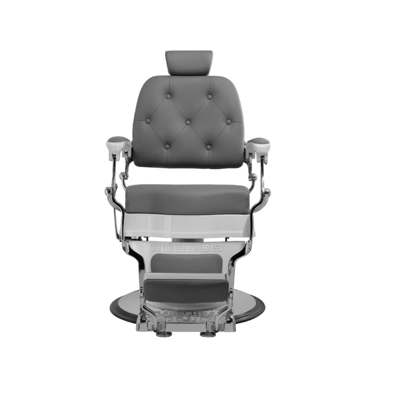 ARCHIE BLACK GRIS Fauteuil Barbier Edition Limitee - Vue de Face - Malys Equipements