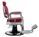 ARCHIE ROUGE SILVER Fauteuil Barbier - Vue de Profil - Malys Equipements