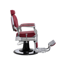 ARCHIE ROUGE SILVER Fauteuil Barbier - Vue de Profil - Malys Equipements