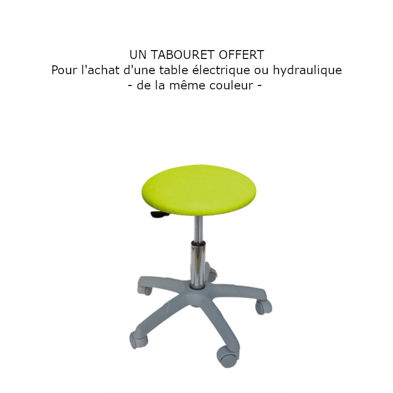 C6880 Table hydraulique 2 plans Ecopostural pour personnes avec fort abdomen/ventre - tabouret - Malys Equipements