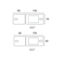 C6880 Table hydraulique 2 plans Ecopostural pour personnes avec fort abdomen/ventre - dimensions M47 et M67 - Malys Equipements