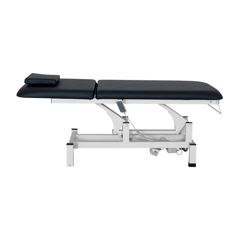 VITAL Table de Soin Esthétique Electrique - vue de profil - position allongee - telecommande manuelle - meuble esthetique - mobilier esthetique - malys equipements