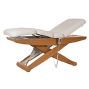 DIVA Table de massage et soins esthétiques chauffante - vue de profil - avec télécommande manuelle inclus - mobilier esthétique - meuble esthétique