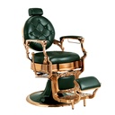 BARTON GREEN Fauteuil Barbier - Mobilier barbier - Mobilier Barbershop - vue de profil - Malys Equipements