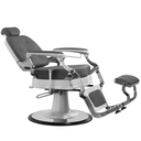 ARCHIE WHITE GRIS Fauteuil Barbier - position allongée - mobilier barbier - meuble barbershop - Malys Equipements