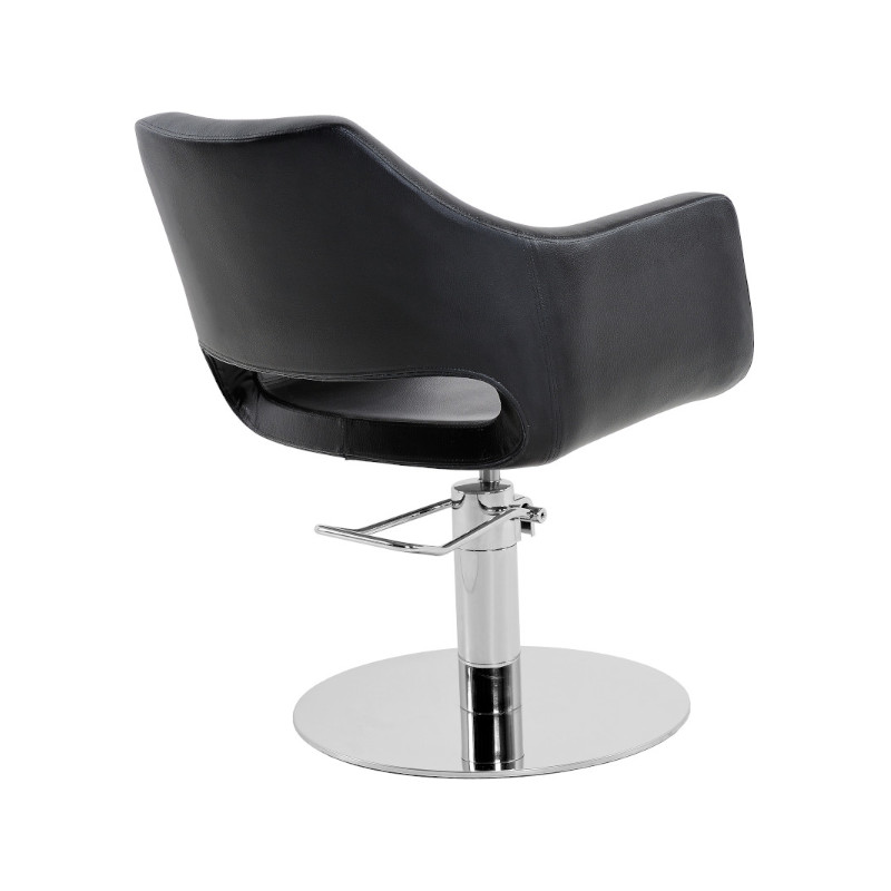 MAREA Fauteuil coiffure - base ronde - noir - dos - Malys Equipements