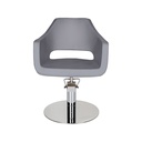 MAREA Fauteuil coiffure - base ronde - gris - face - Malys Equipements