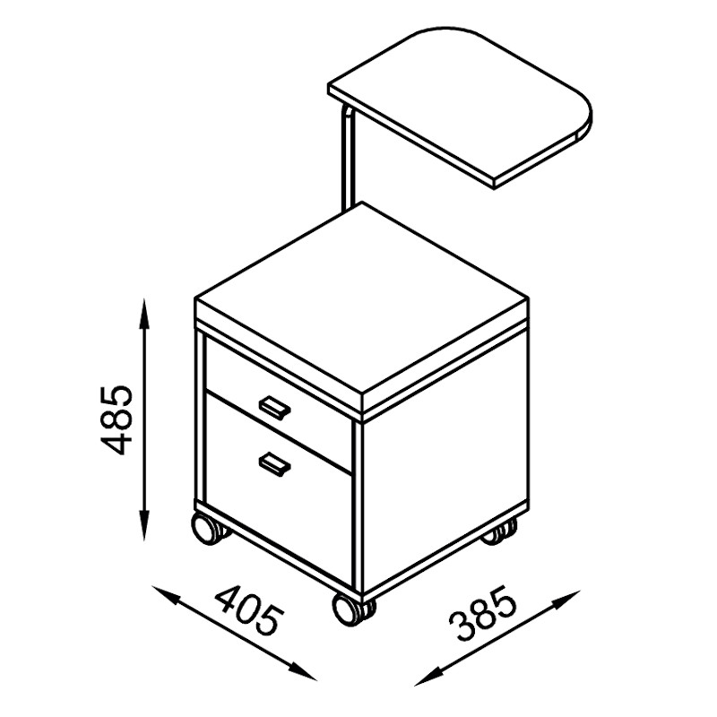 TAKUTO Tabouret Manucure - dimension table-siege manucure - mobiliers professionnels- malys equipements