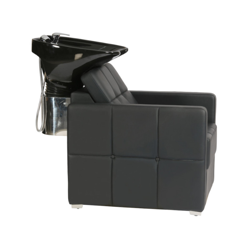 Bac shampoing Ruby noir vasque noire - profil - Malys Equipements