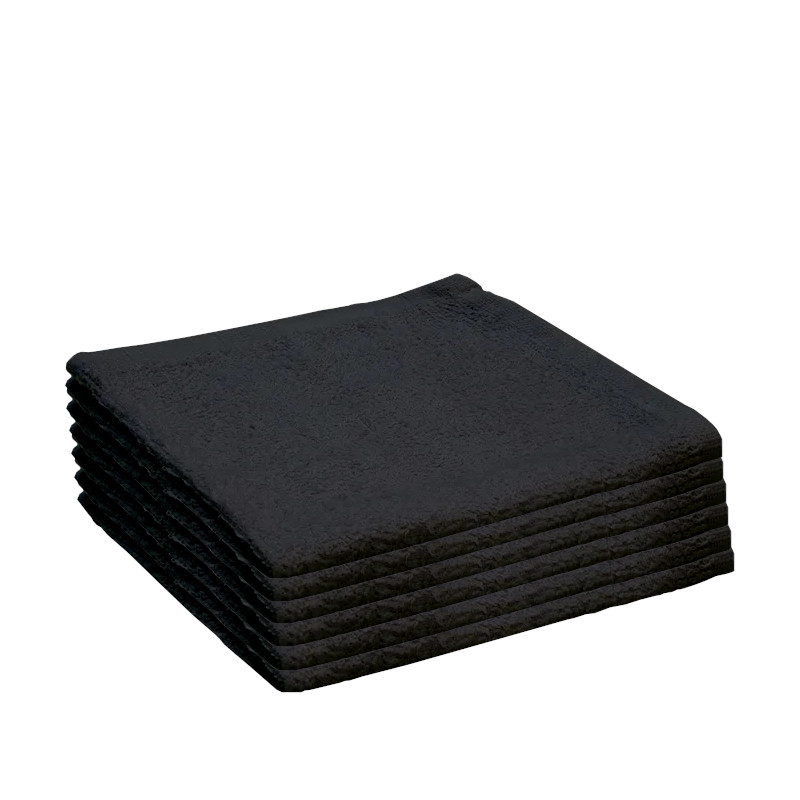  6 GRAND TEINT Black Barber Towels