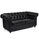 DOCK BLACK 2-seater waiting sofa