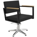 OCEAN BLACK Poltrona da parrucchiere - legno