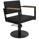 TANZA BLACK Hairdressing chair - wood