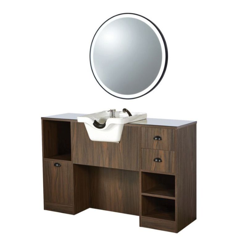 OKE 7 B Tocador con lavabo - Madera oscura