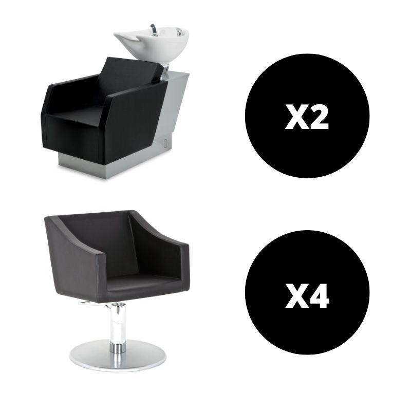 EVOKA Hairdressing Furniture Pack 4 Stations