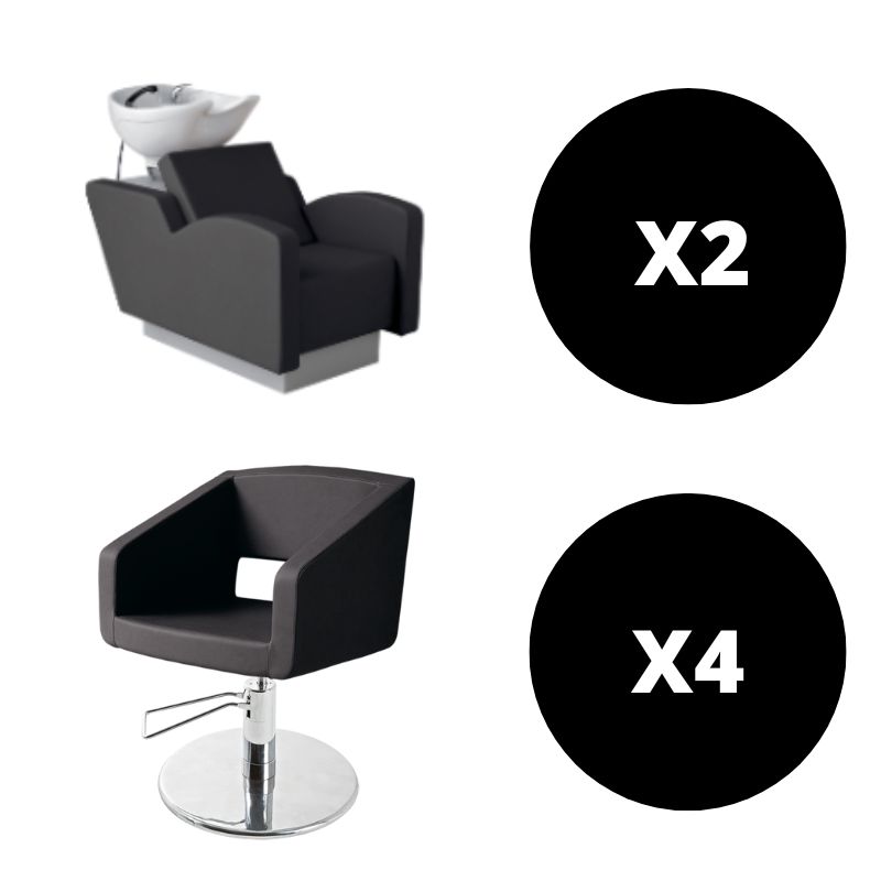 PECKET Hairdressing Furniture Pack 4 Stations