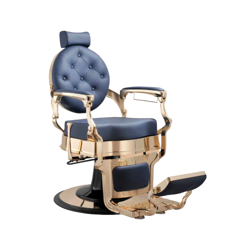 ARCHIE GOLD BLEU Fauteuil Barbier