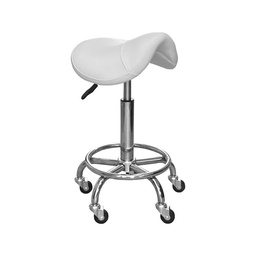 [MBX-6615A-WH] ZELA Tabouret Blanc