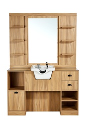 OKE 2BR Barber Dressing Table - Light wood