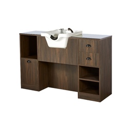 OKE 4B Toilette da barbiere - Legno scuro