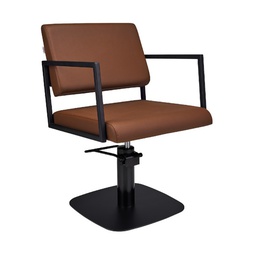 [AY-LOFT-P5-BC-BLACK] LOFT Hairdressing Armchair Camel - Black square base