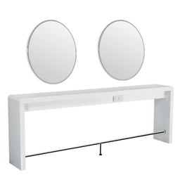 SHOW 2 Led 2-seater wall-mounted dressing table